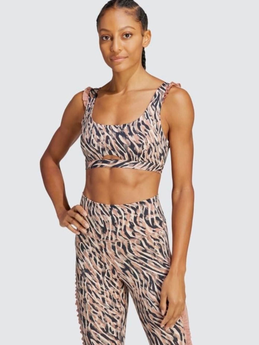 Adidas Yoga Ruffle Set - leggings & sports bra